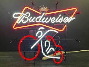 lot 11 image: Budweiser neon motorcycle