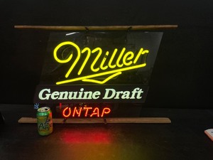 lot 71 image: Miller Genuine Draft on Tap, neon