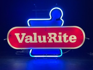 lot 114 image: Valu-Rite pharmacy sign, neon dispensary sign