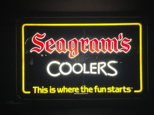 lot 131 image: Seagrams Coolers sign