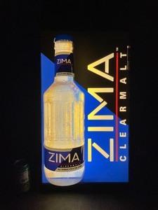 lot 132 image: Zima Clear Malt light up sign