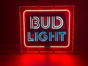 lot 124 image: Bud Light channel lit neon sign