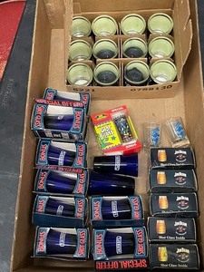 lot 196 image: Large lot of shots glasses Smirnoff, Jose Cuervo, Loch Dhu Black Whiskey