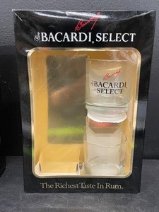 lot 198 image: Bacardi Select glass tumblers, lot of 12, NIB
