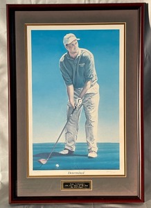lot 207 image: Tom Lehman Determined framed artist signed print