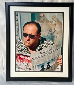 Tony Soprano, James Gandolfini autographed photo, with COA, est value $3500