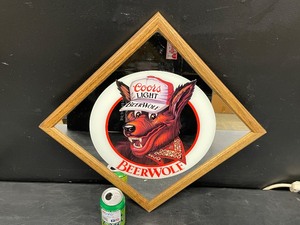 lot 217 image: Coors Light Beer Wolf mirror