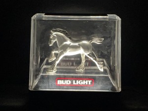 Bud Light illuminated Clydesdale bar topper, from Nye's Polonaise Room