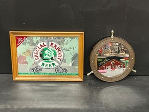 lot 239 image: Special Ex mirror and J&B Scotch porthole mirror, From Nyes Polonaise Room