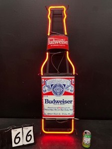 lot 66 image: Budweiser King of Beers neon bottle