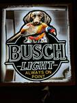 Busch Light Hunting Dog, German Shorthair with Pheasant, LED sign, NIB