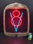 Custom neon V8 mounted to Vintage 1920s Ford Model A grill