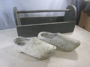 lot 14 image: (EW5) Pair of Vintage Dutch Wood Cl...