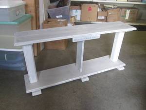 lot 46 image: (EC1) Wood Home Sweet Home Bench 50...