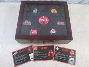 lot 115 image: (CNTR) Coca-Cola Pins in Display Ca...