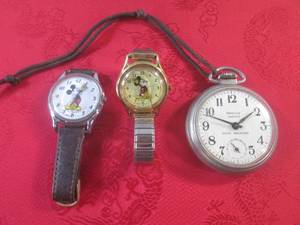 lot 124 image: (CNTR) 2 Mickey Mouse Wrist Watches...