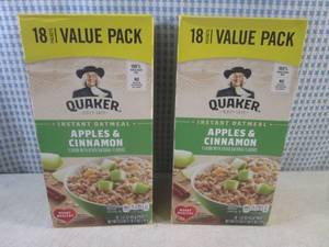 lot 156 image: (B-2) 2 Boxes of Quaker Apples & Ci...