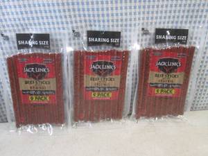 lot 169 image: (B-1) 3 Sharing Size Jack Links 9-P...