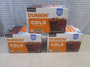 lot 175 image: (B-3) 3 Boxes of Keurig Dunkin Col...