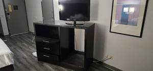 lot 1 image: Huge Three-Drawer Cupboard with Heavy-Duty Granite Tile (Dimensions 60L x 24W x 45H) Used from a shutdown Hotel