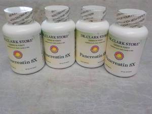lot 38 image: 4 Bottles Dr. Clark Store Pancreati...