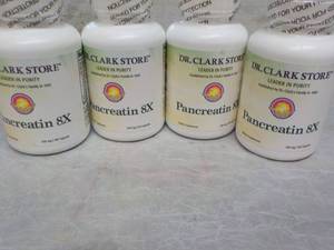 lot 39 image: 4 Bottles Dr. Clark Store Pancreati...