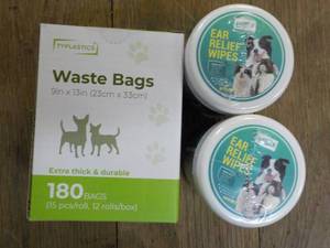 lot 76 image: 180 Pet Waste bags and Ear Relief W...