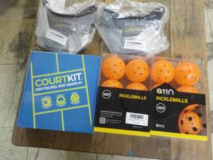 lot 99 image: Pickleball Court kit, Balls and Hat...