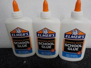 lot 112 image: 3 Elmers 7.6 oz School Glue...