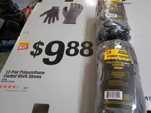 lot 116 image: 24 pair Size Large Firm Grip Polyur...