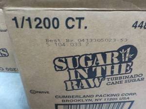 lot 140 image: Case of 1200 packets Sugar in the R...