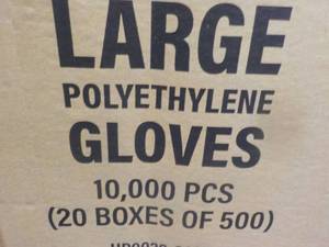 lot 180 image: Case of 10,000 size Large Polyethyl...