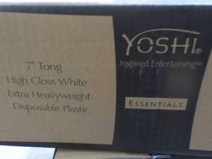 lot 181 image: Case of 48 Yoshi 7 White Plastic T...