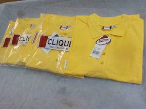 lot 214 image: 5 Clique Size 2X Mens Yellow Short...