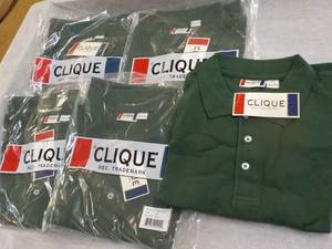 lot 217 image: 5 Clique Size 2X Mens Green Short ...
