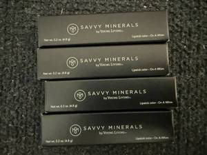 lot 61 image: 4 Sticks Of Savvy Minerals Young Living Lipstick - On A Whim