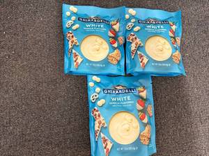 lot 161 image: 3 Bags Of White Chocolate Melting Chips