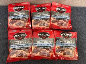 lot 242 image: 6 Bags Of Cracked Pepper And Garlic Steak Strips