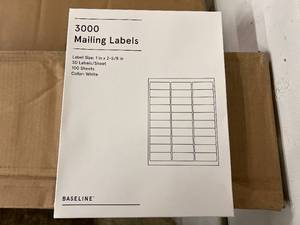 lot 319 image: 9000 Baseline Mailing Labels - 1 X 2 58
