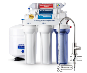 lot 11 image: iSpring RCC2AK, Upgraded 200 GPD, pH 6-Stage Under Sink Reverse Osmosis System with Alkaline Remineralization Filter, Patented Top-Mounted Faucet Design for Easy DIY Installation