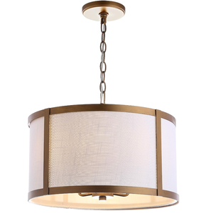 lot 98 image: JONATHAN Y JYL3510B Thatcher 17 Metal LED Pendant Contemporary,Transitional Dimmable,2700K Cozy Warm Light, for Dining Room, Foyer, Bedroom, Modern, 4 Lights  Bulbs, Gold