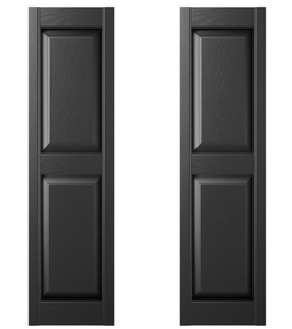 lot 127 image: Ekena Millwork Lifetime Vinyl LP2S12X05100BL Standard Two Equal Panel Vinyls, Raised Panel Vinyl Shutters, wInstallation Shutter-Loks & Matching Screws (Per Pair), 12W x 51H, Black