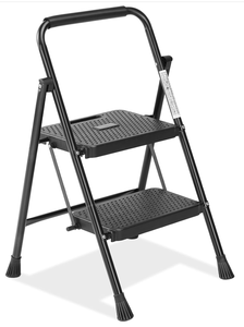lot 134 image: HOMEE 2 Step Ladder, Lightweight Portable Folding Step Stool with Wide Anti-Slip Pedal, 800 Lbs Sturdy Steel Metal Ladder Anti-Slip, for Home, Kitchen and Outdoor