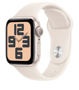 lot 232 image: Apple Watch SE 2nd Generation (GPS) 40mm Aluminum Case with Starlight Sport Band - SM - Starlight (Warranty EXP Nov2825 LOCKED ICloud)