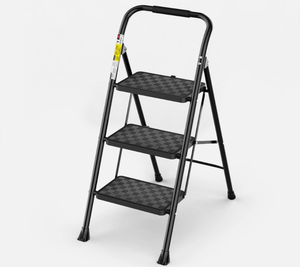 lot 403 image: HBTower 3 Step Ladder, 3 Step Stool for Adults, 3 Step Ladder Folding Step Stool