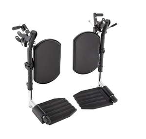 lot 405 image: Invacare - Wheelchair Elevating Legrests with Composite Footplates & Non-Padded Calf Support - Black