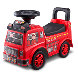 lot 408 image: VEVOR Ride On Push Car for Toddlers, Ages 1-3, Ride Racer, Sit to Stand Toddler Ride On Toy, Classic Kids Ride On Car with Music Steering Wheel & Under Seat Storage, Ride On Toy for Boys Girls, Red (Maybe Missing Hardware)