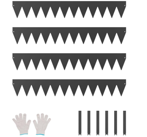 lot 419 image: VEVOR Steel Landscape Edging, 4 Packs 40 x 6 in Rust-Resistant Metal Landscape Edging, Bendable Garden Edging Border, Heavy Duty Lawn Edging, Easy-to-Install, Flower Bed Yard Pathway Divider Black