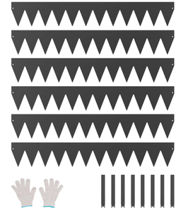 lot 420 image: VEVOR Steel Landscape Edging, 6 Packs 40 x 6 in Rust-Resistant Metal Landscape Edging, Bendable Garden Edging Border, Heavy Duty Lawn Edging, Easy-to-Install, Flower Bed Yard Pathway Divider Black