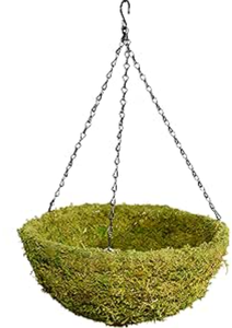 lot 443 image: SuperMoss (29200) MossWeave Hanging Basket - Round, Fresh Green, Large (16.5 Diameter)
